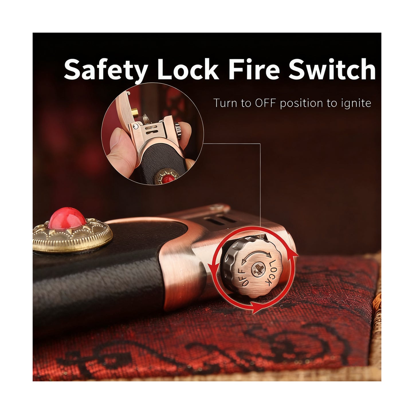 Honest Leather Lighter Soft Flame Antique Style Refillable Vintage Candle Lighters for Collection Gift