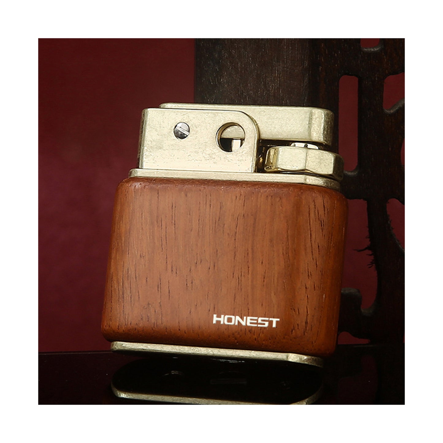 Honest Retro Lighter, Refillable Kerosene Lighter, Left Slide Ignition, Classic Soft Flame Torch Lighter for Cigars Candles Cigarettes Kitchen, Gift for Husband Boyfriend Father