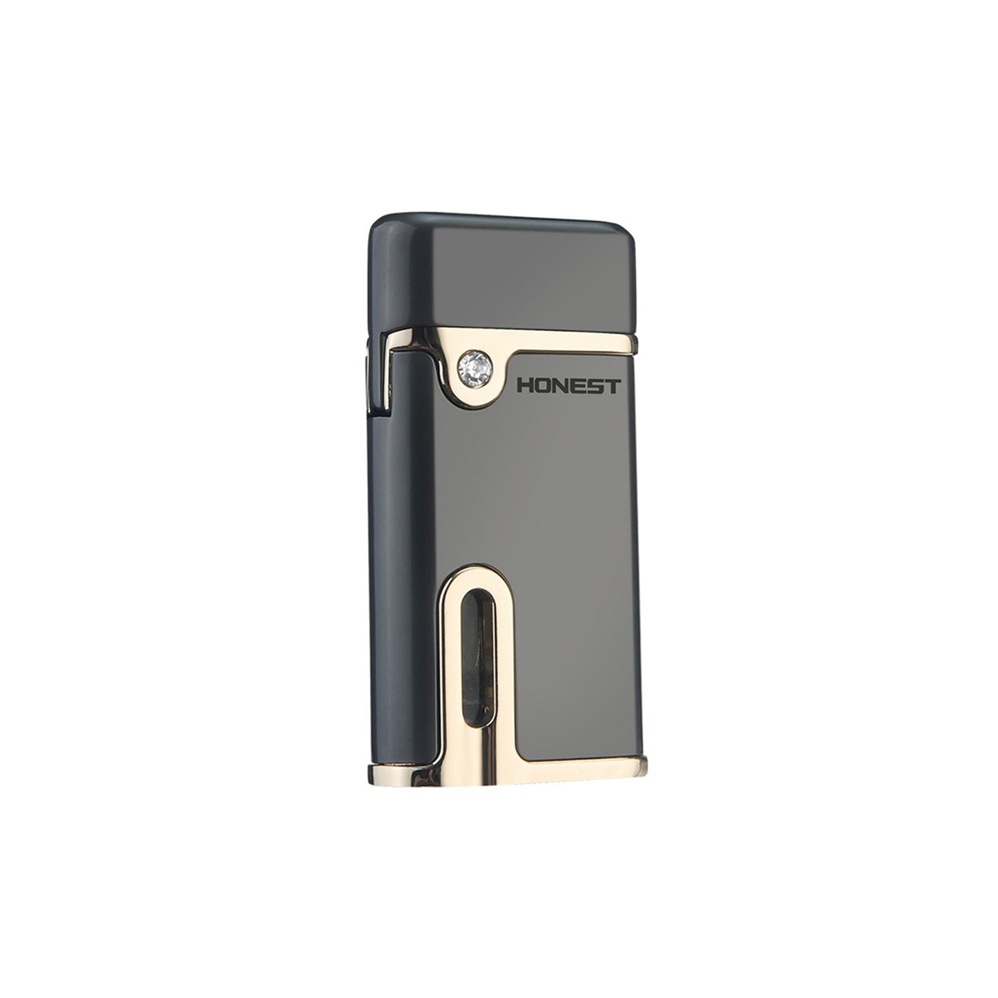 Honest Slim Torch Butane Lighter with Red Flame, Refillable Butane Cigar Lighter, Fuel Visible Window Windproof Lighter for Grill BBQ Camping (Butane NOT Included)