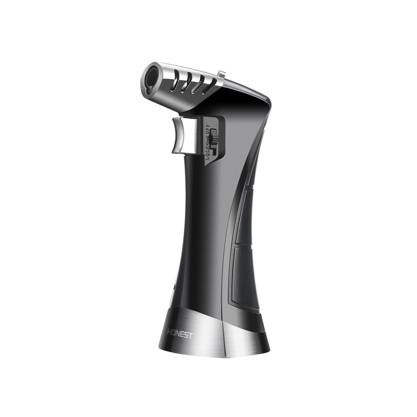 Honest Butane Jet Flame Cooking Lighter, Metal Windproof Lighter, Refillable Torch Lighter, Adjustable Flame Size Lighter for Kitchen Grill BBQ Candle Camping (Butane Not Included)