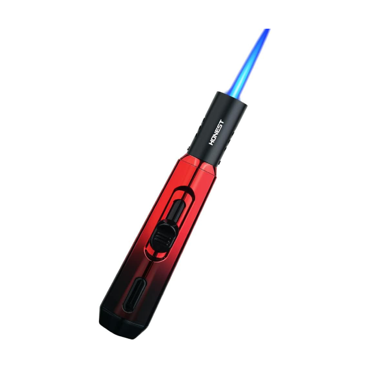 HONEST Refillable Butane Torch Lighter – Single Jet Flame for Candles, Grilling, BBQ, and Camping