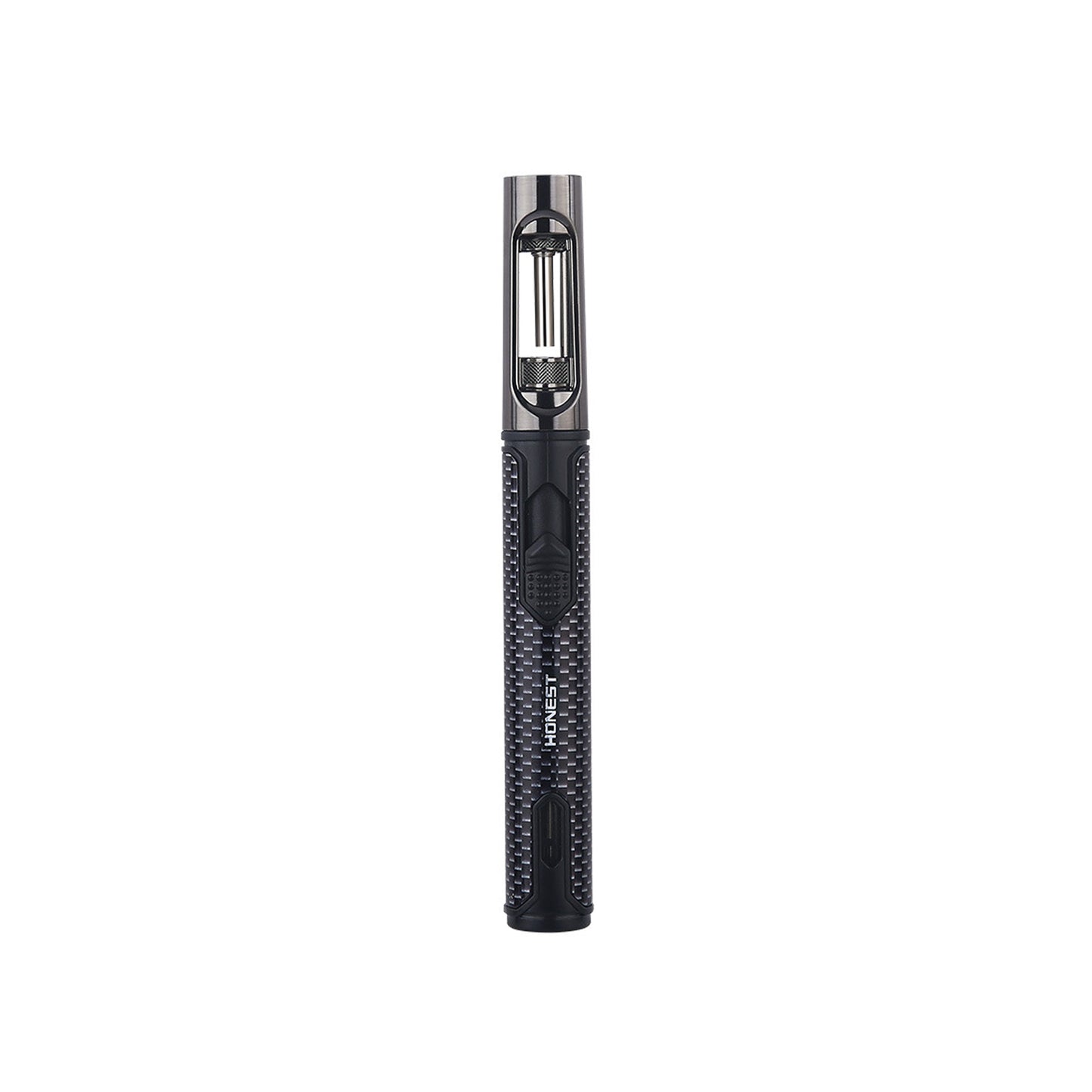 Honest Windproof Straight-in Adjustable Jet Flame Torch Lighter, Visible Gas Chamber, Pen-Style Metal Long Lighter, Portable, Recyclable, Candle Cigar Unless Outdoor Camping Barbecue Dedicated