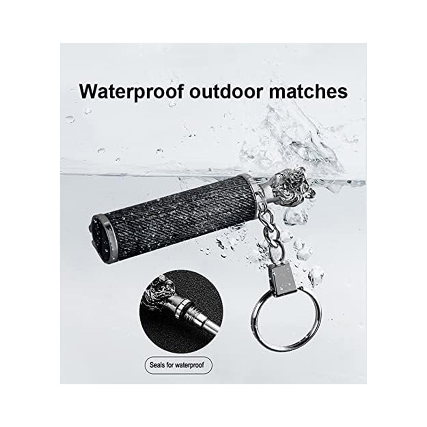 Honest Animal Shape Permanent Match, Waterproof EDC Fire Starter, 10000 Times Reusable Keychain Match Flint Fire Starter