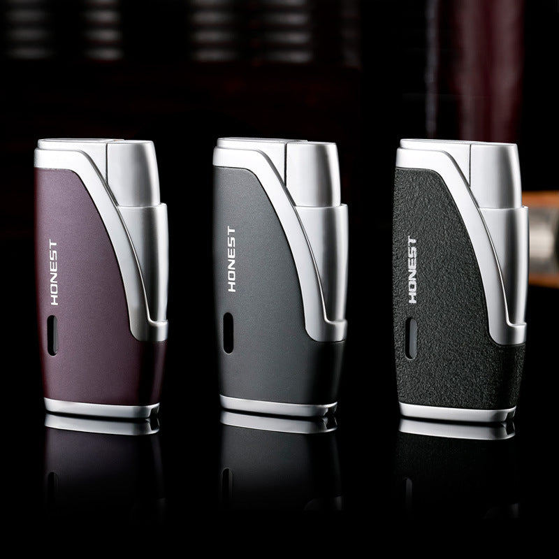 Dual Jet Flame Windproof Torch Lighter, Refillable Metal Lighter with Creative Design – Factory Direct Sale of Premium Quality Gas Lighters