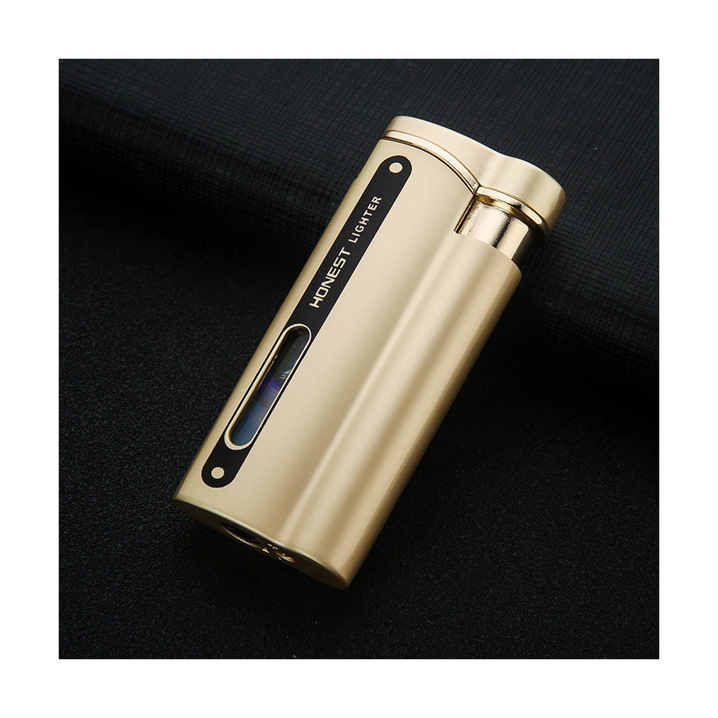 Honest Direct-fire Torch Butane Lighter Transparent Oil Window Adjustable Flame Inflatable Portable Windproof Lighter Suitable for Indoor and Outdoor use