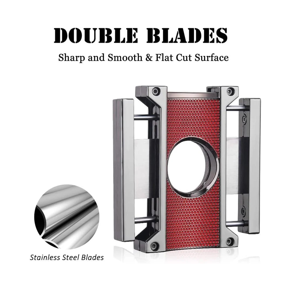Honest Stainless Steel Cigar Cutter – Double Blade Guillotine for 20mm Cigar Diameter