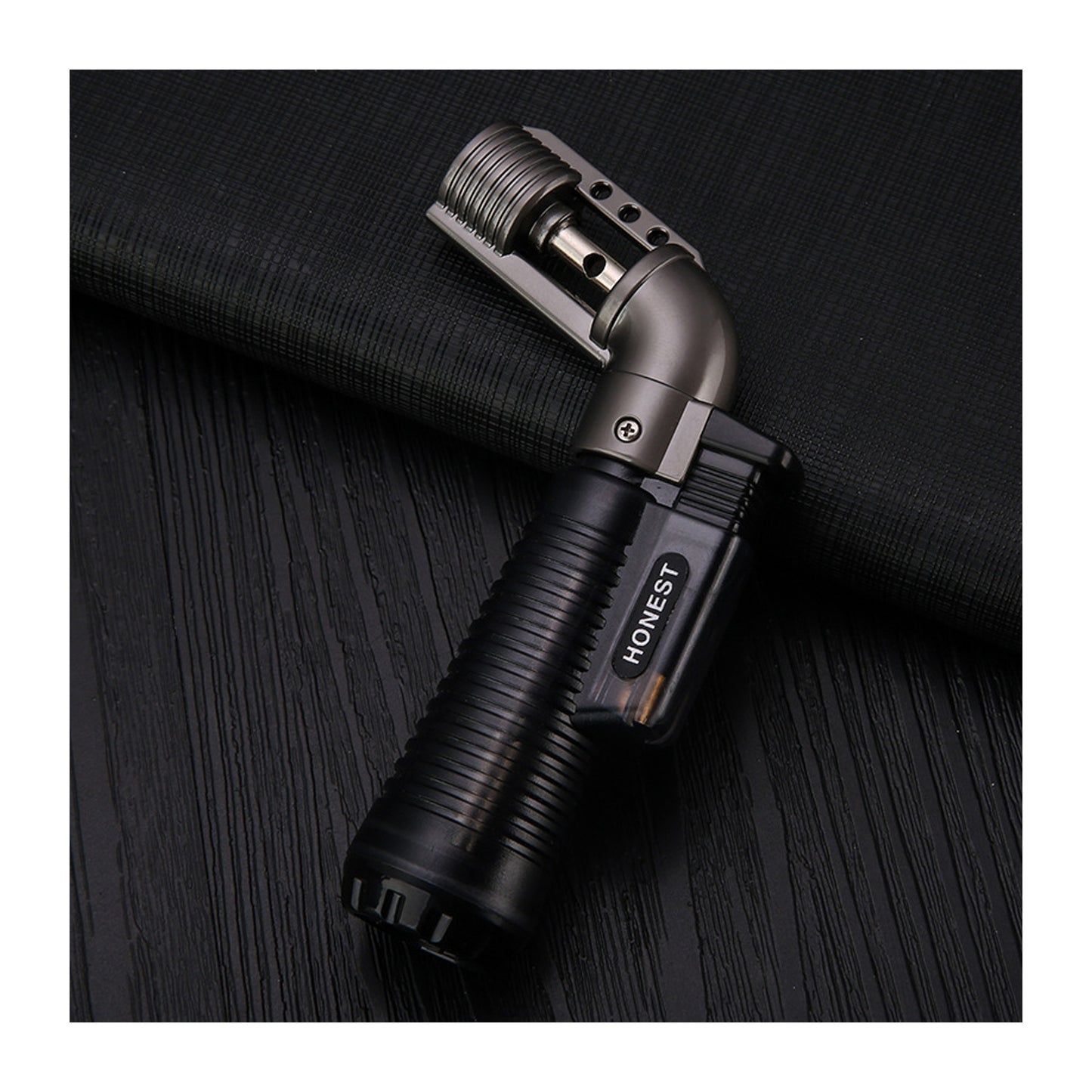 Honest Bent Neck Metal Jet Torch Lighter Refillable Gas Lighter Portable Transparent Mini Torch for and Sandalwood Use