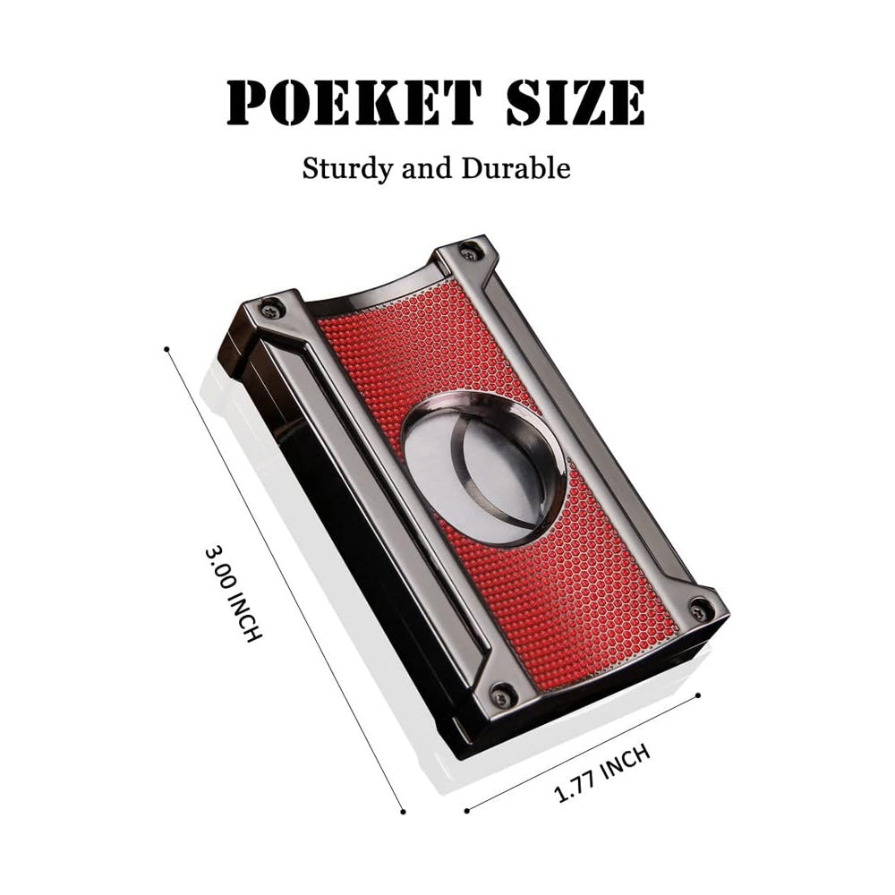 Honest Stainless Steel Cigar Cutter – Double Blade Guillotine for 20mm Cigar Diameter