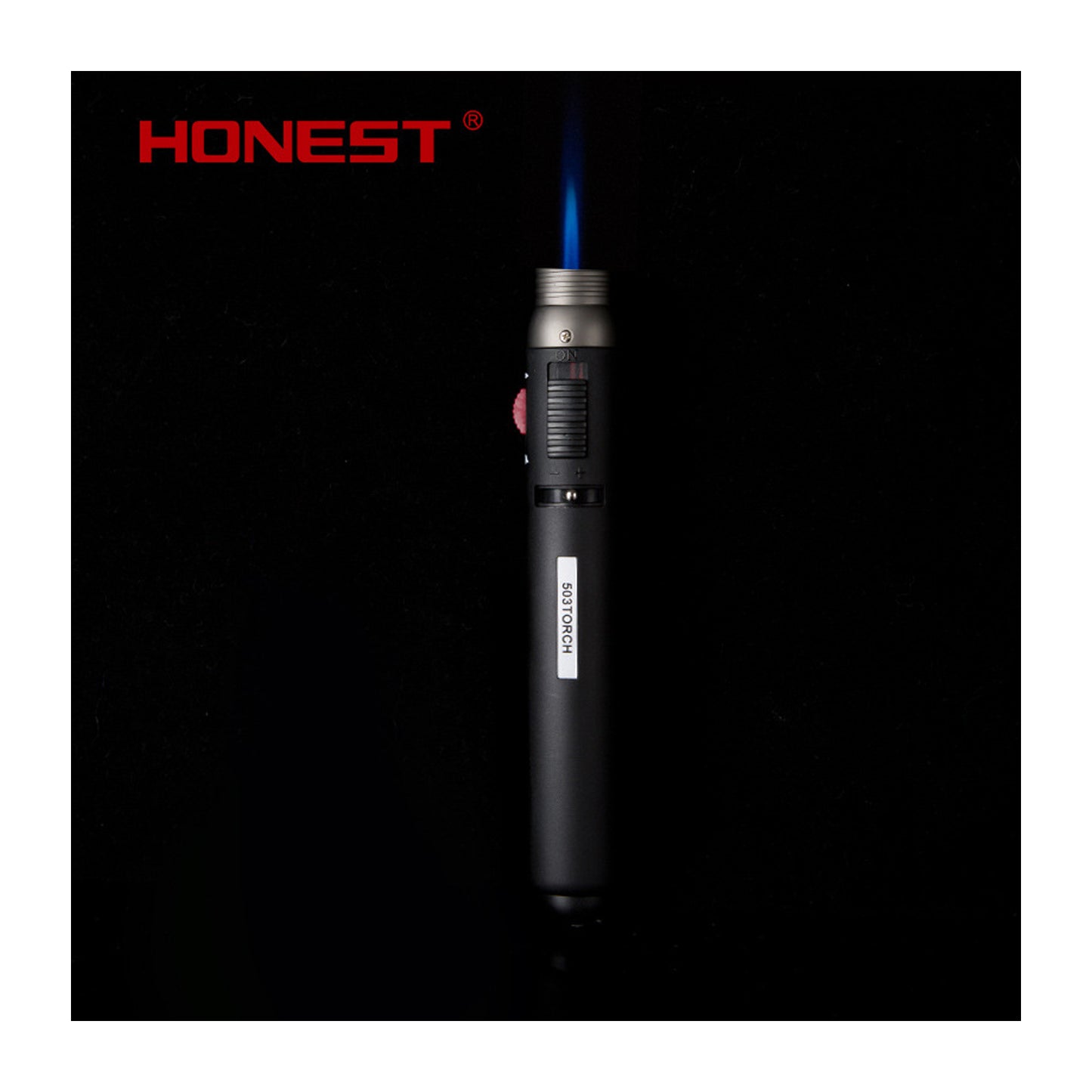 Honest Pen-Style Cigar Lighter, refillable with butane, dual flame modes, conveniently portable, ideal for cigar connoisseurs