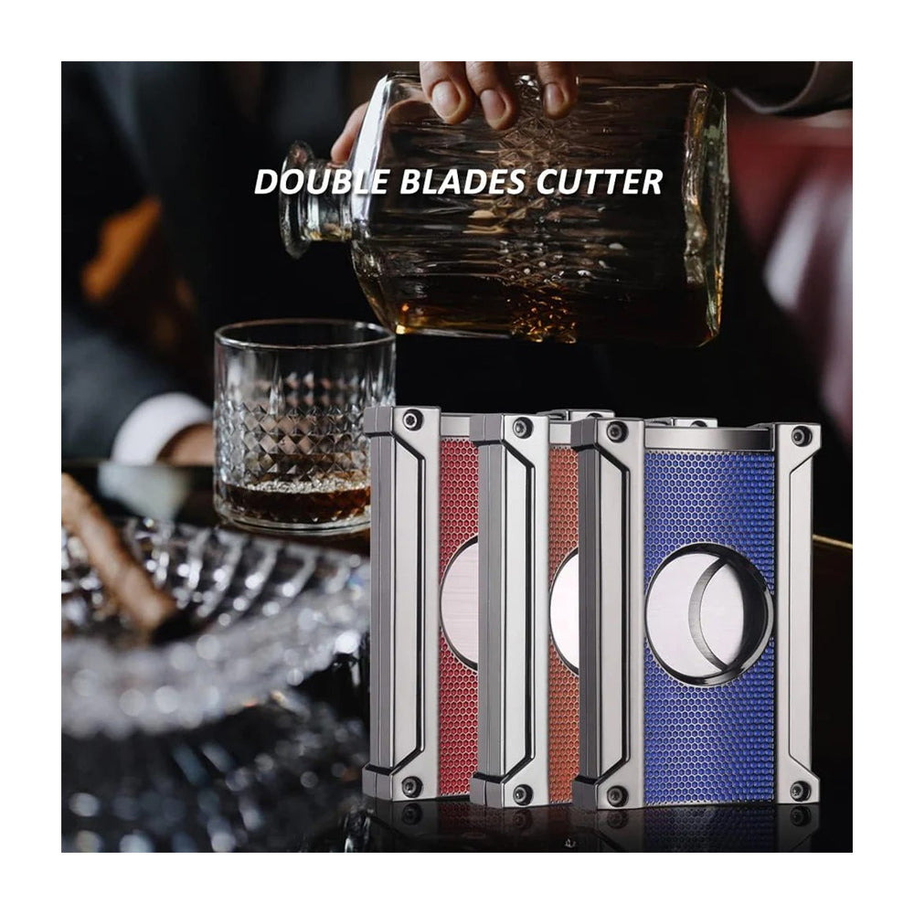 Honest Stainless Steel Cigar Cutter – Double Blade Guillotine for 20mm Cigar Diameter