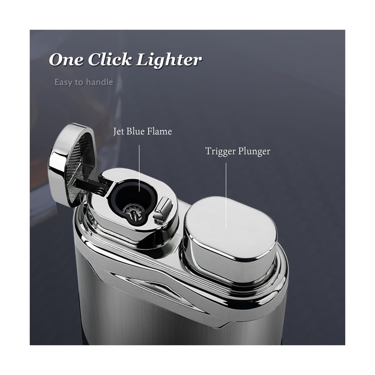 Honest Torch Lighter Butane Windproof Lighter Mens Gifts Lighter for Candle Camping Family Use