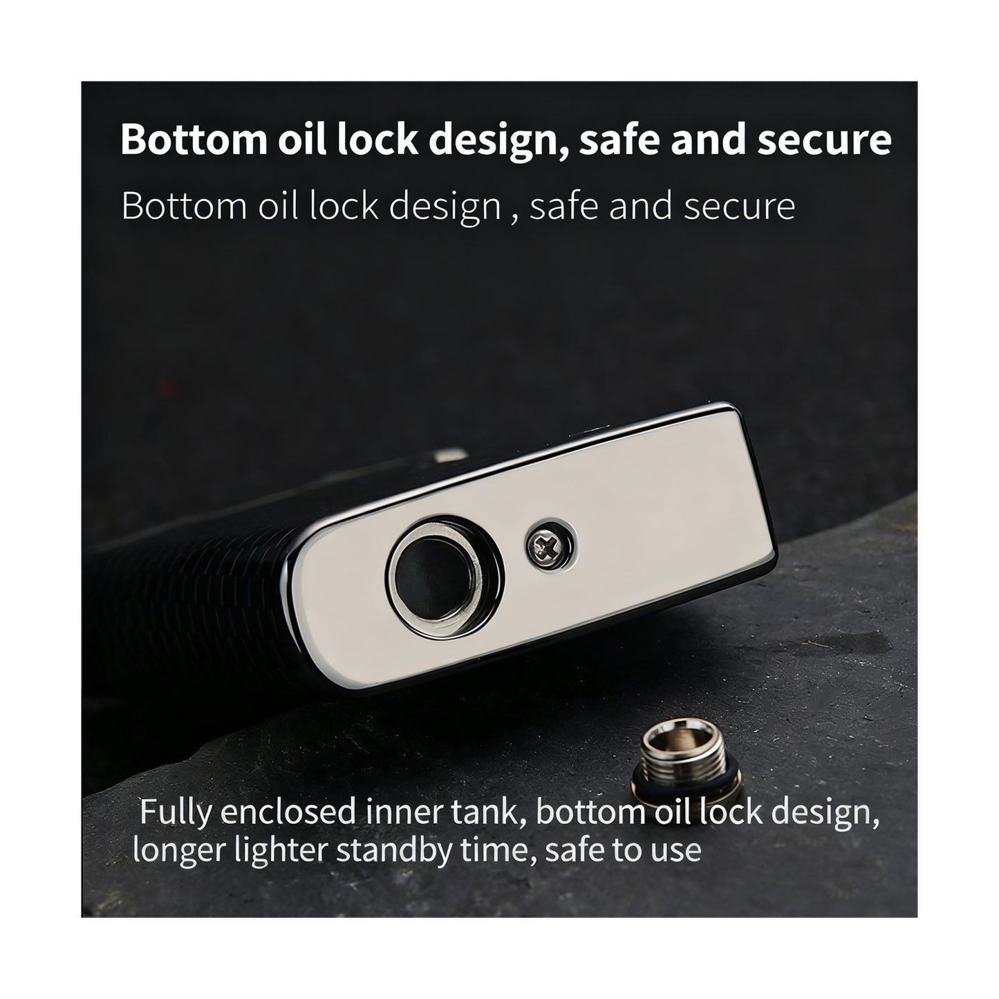 Honest Soft Flame Retro Kerosene Lighter, Side Push Ignition, refillable, Durable Metal Portable Lighter, high-end Gift for Men (Fuel not Included)