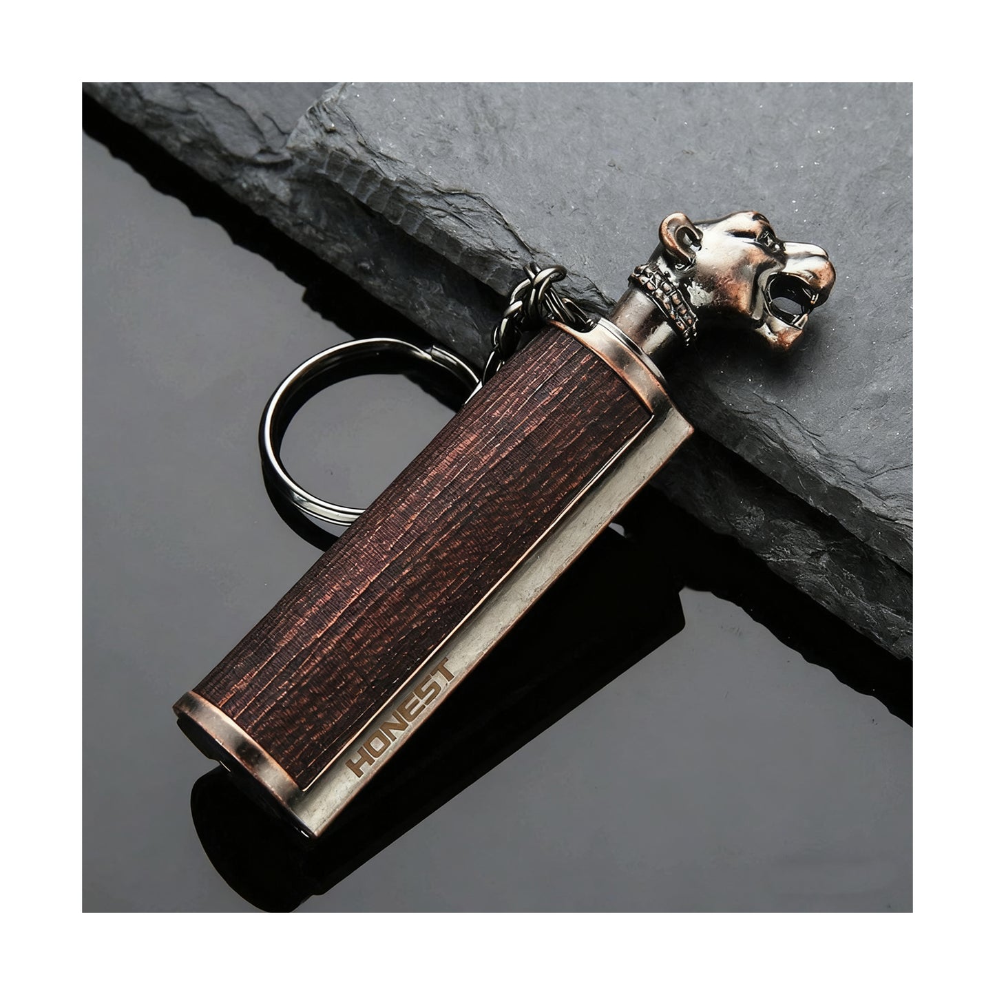 Honest Animal Shape Permanent Match, Waterproof EDC Fire Starter, 10000 Times Reusable Keychain Match Flint Fire Starter