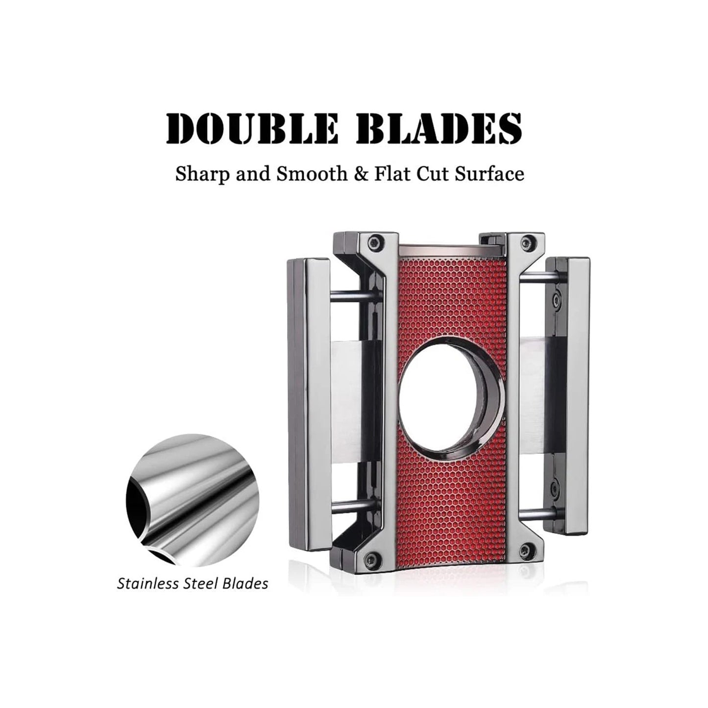 Honest Cigar Cutter Guillotine Stainless Steel Double Blade 20mm Cigar Diameter Guillotine Cigar Cutter