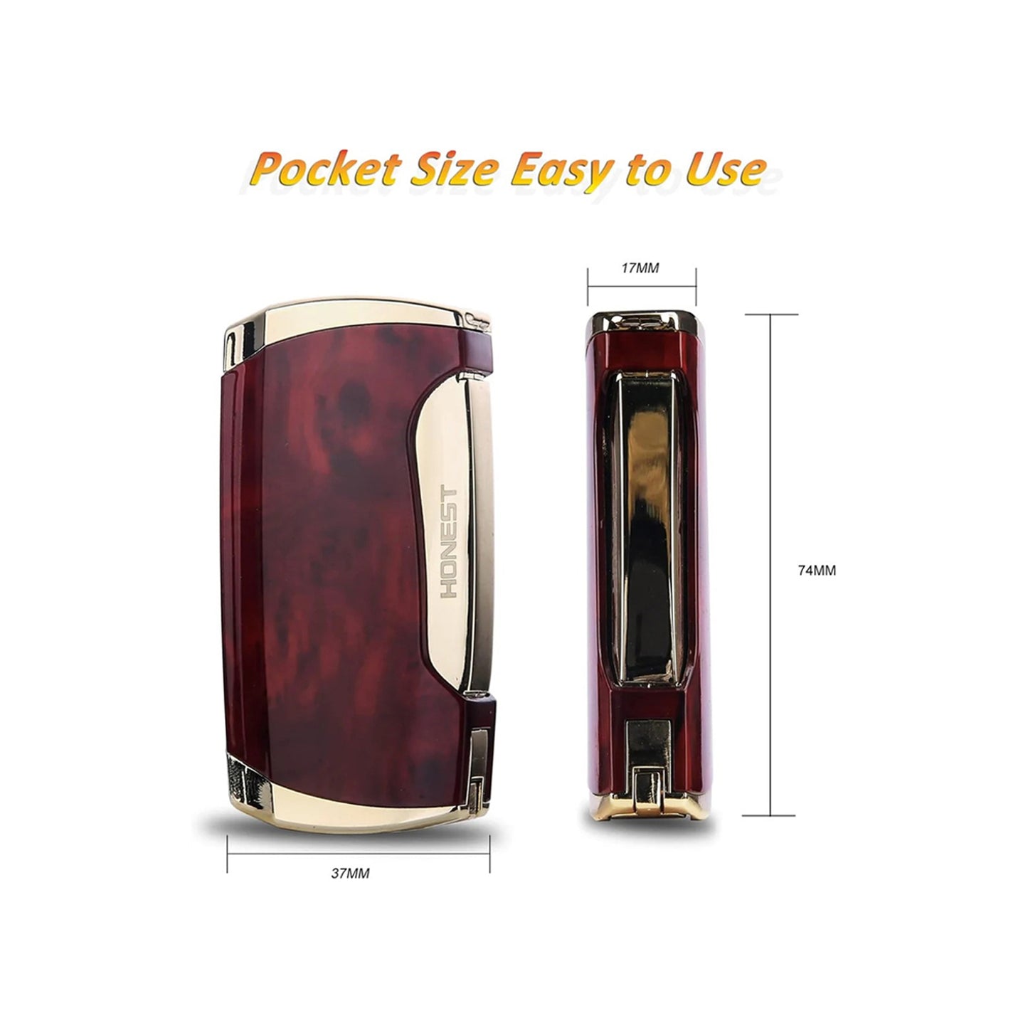 Honest Torch Lighter Double Jet Flame Cigar Lighter