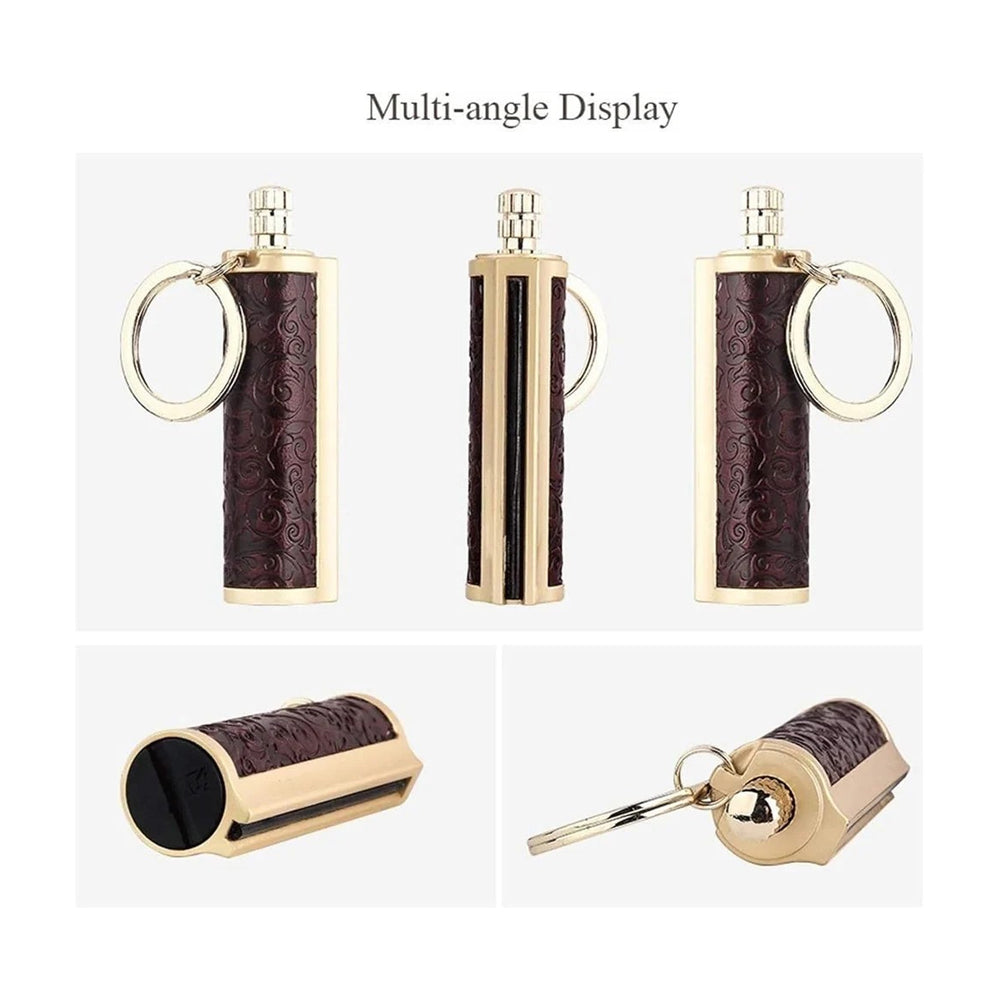 Honest Permanent Match,Keychain Matchstick Fire Starter Immortal Lighter,Flint Match Stick Kerosene Refillable Lighter for Outdoor Camping Survival