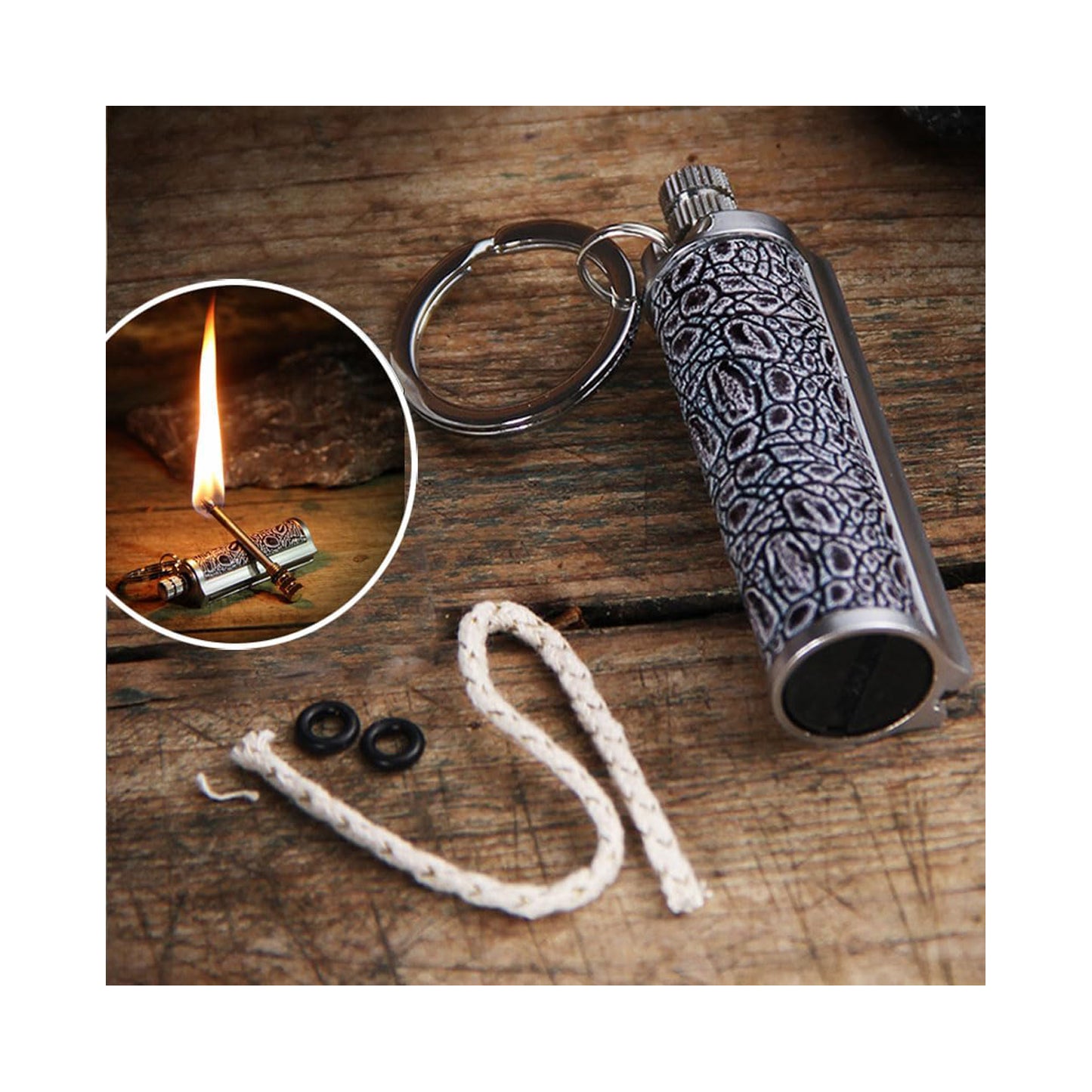 Honest Dragon’s Breath Immortal Lighter, Permanent Match Metal, Lighter Keychain with Gift Box, Reusable Survival Fire Starter Lighter, Best Gift Ideas