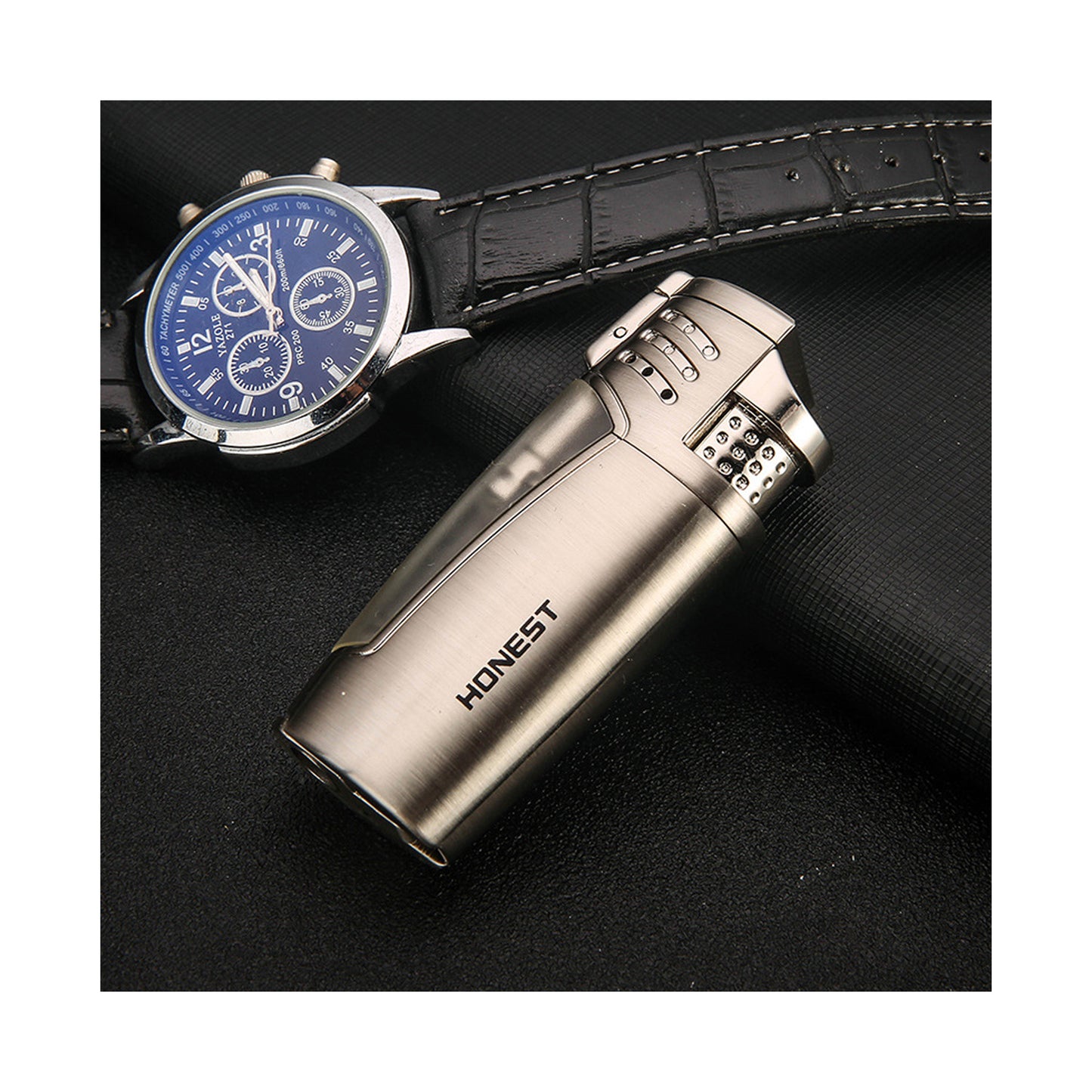 Honest Torch Windproof Lighters Adjustable Lighters Cigarros Refillable Easy to Use Lighter Portable Lighter Camping BBQ Kitchen