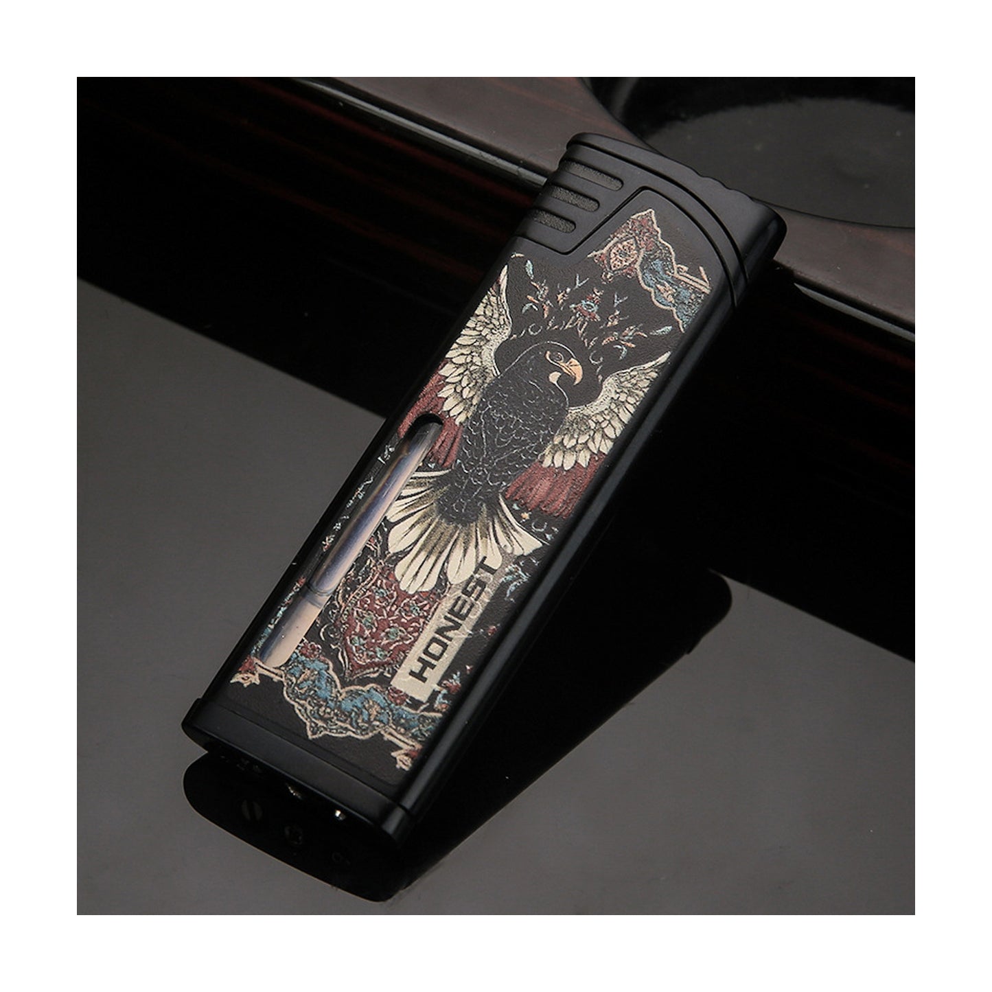 Honest Slim Windproof Lighter Trendy Metal Design High Appearance Refillable Gas Lighter Gift Edition