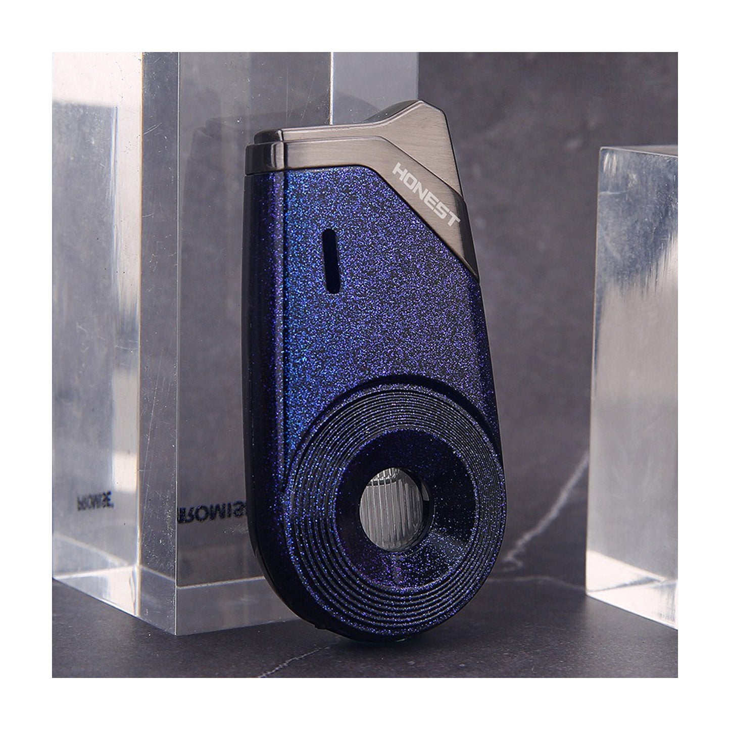 Honest Windproof Refillable Lighter, Creative and Stylish Torch Lighter for Men – Single Jet Flame for Cigar, Moxibustion, and Blue Flame Design