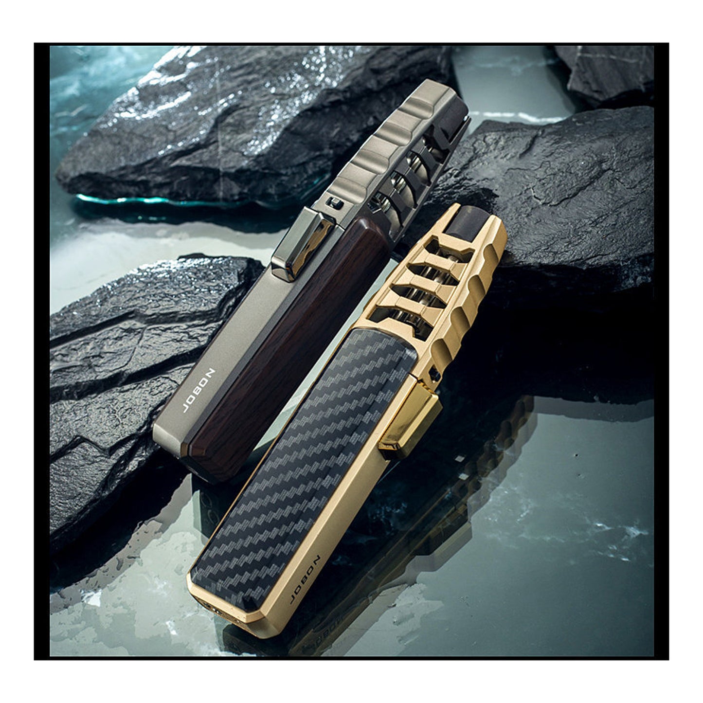 Windproof Blue Flame Butane Torch Lighter – Refillable Metal Jet Flame Tool for Baking, Cooking, and Custom Gifts