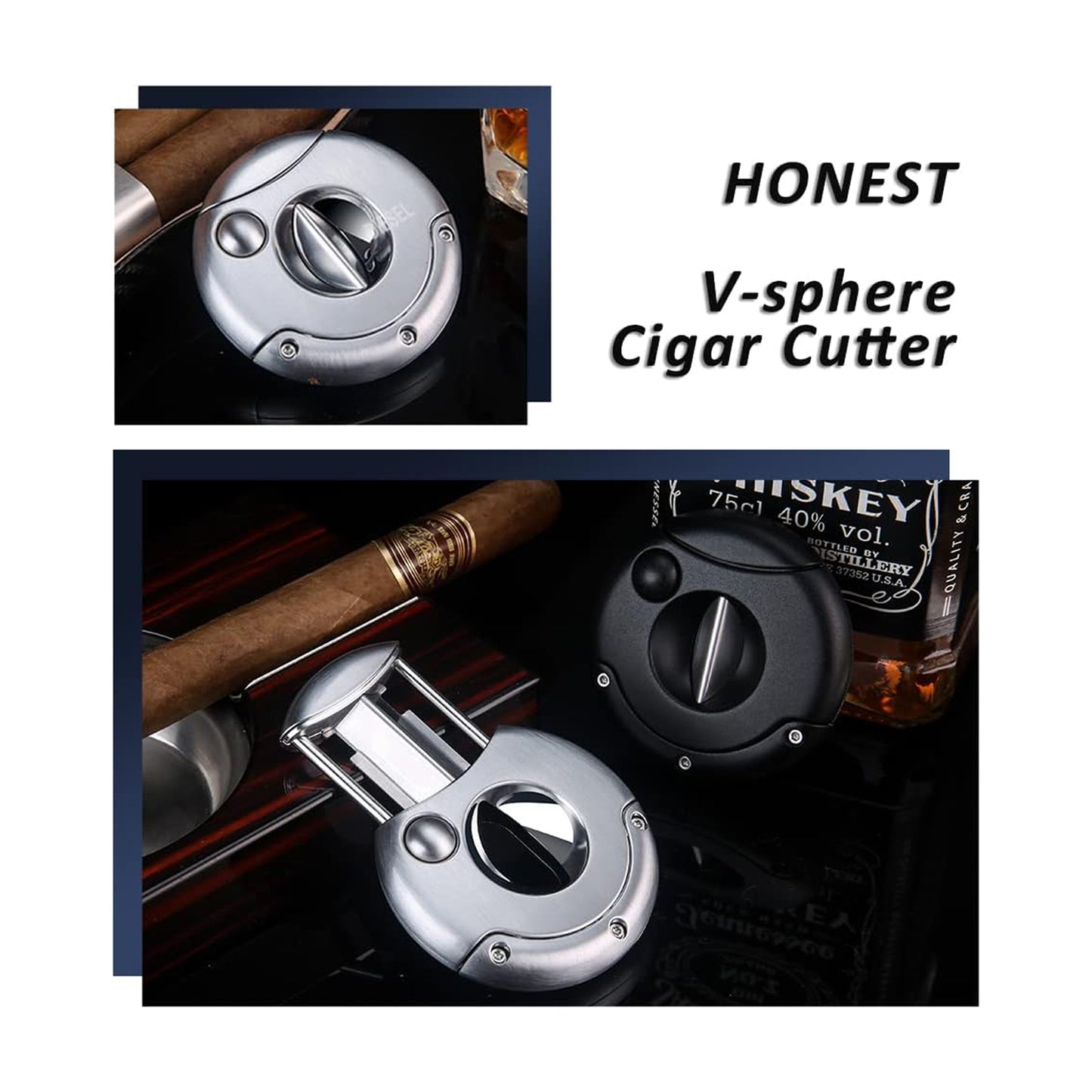 Honest Luxury V-Cut Cigar Cutter Gift for Cigar Lover