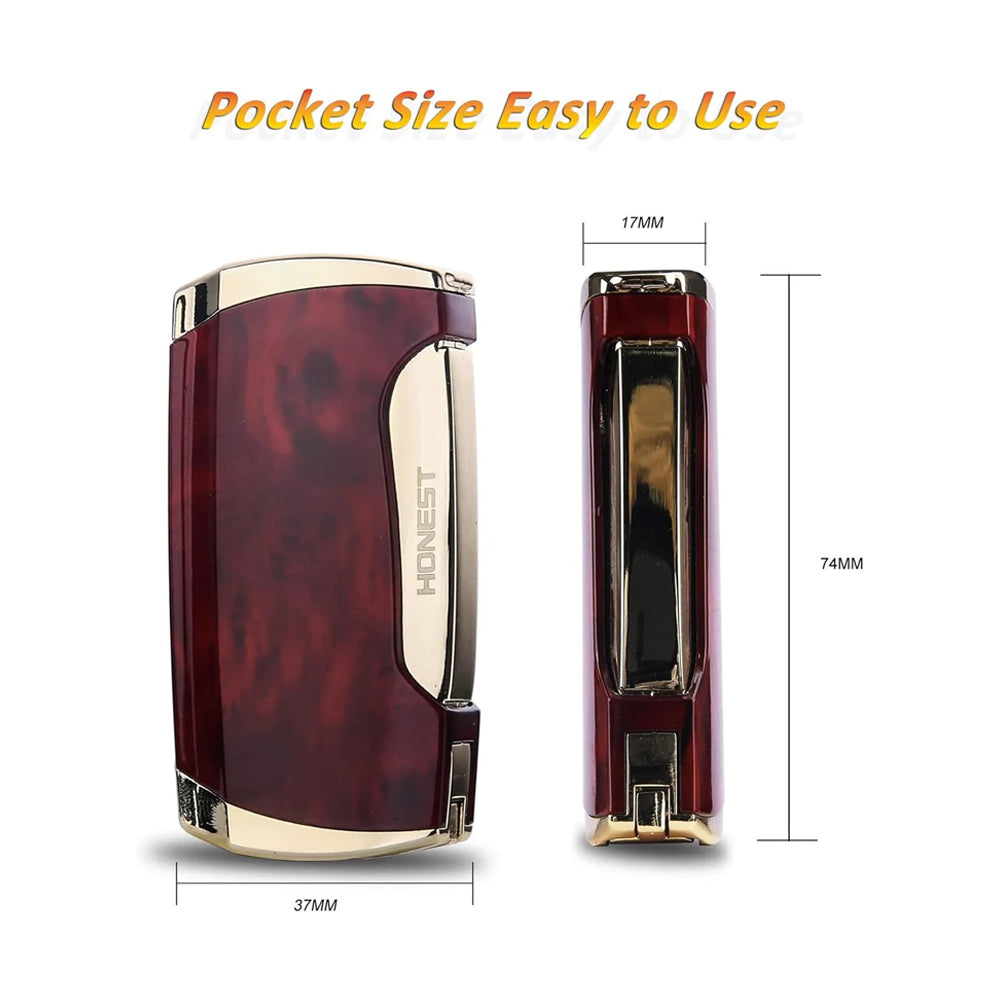Honest Torch Lighter Double Jet Flame Cigar Lighter