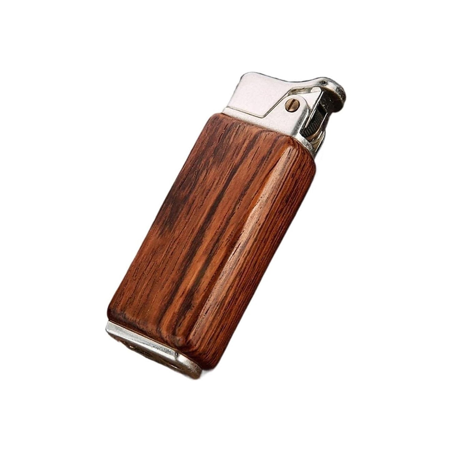 Honest Wood Vintage Antique Kerosene Lighter, Reusable Soft Flame Lighter Duct Cigarette Lighter with Wooden Box, Cool Flip Lighter for Men, Dads, Husbands Gift