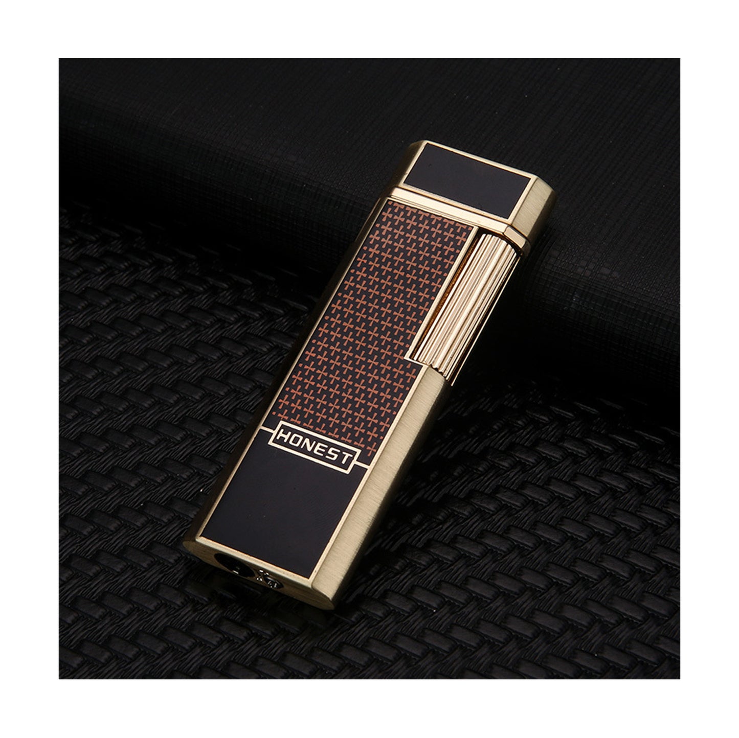 Honest Lighters Slim Soft Flame Lighter Vintage Metal Vertical Ignition Grinding Wheel Butane Lighter Great Gift for Men & Women