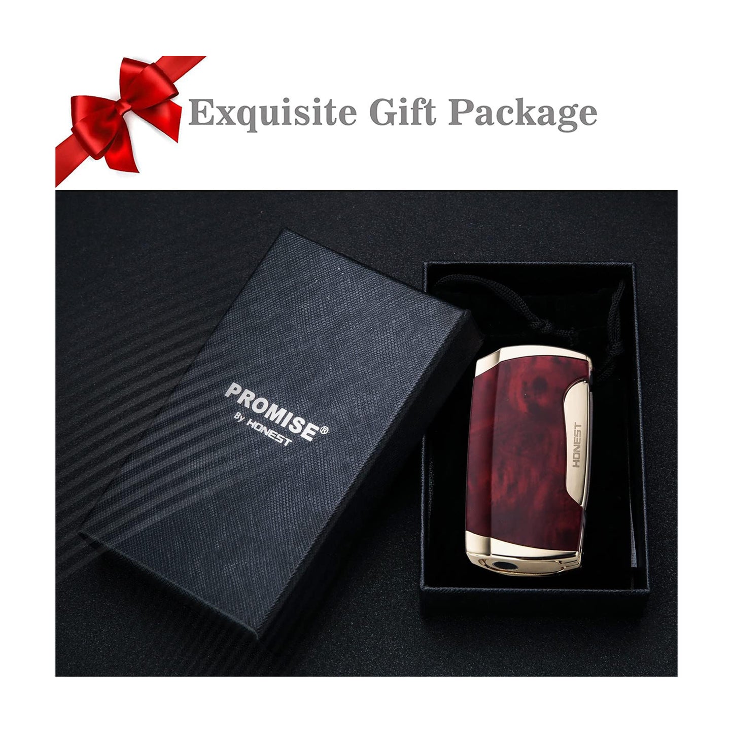 Honest Torch Lighter Double Jet Flame Cigar Lighter
