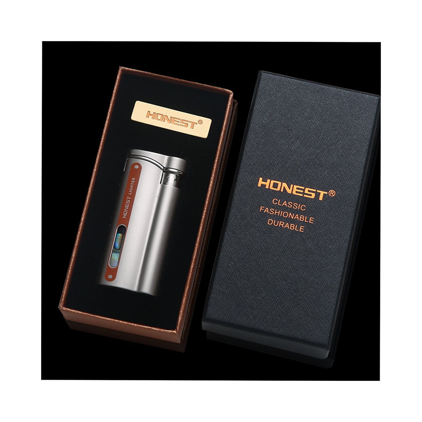 Honest Direct-fire Torch Butane Lighter Transparent Oil Window Adjustable Flame Inflatable Portable Windproof Lighter Suitable for Indoor and Outdoor use