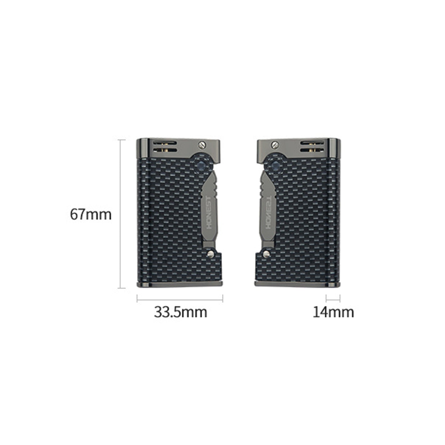 Honest Soft Flame Retro Kerosene Lighter, Side Push Ignition, refillable, Durable Metal Portable Lighter, high-end Gift for Men (Fuel not Included)