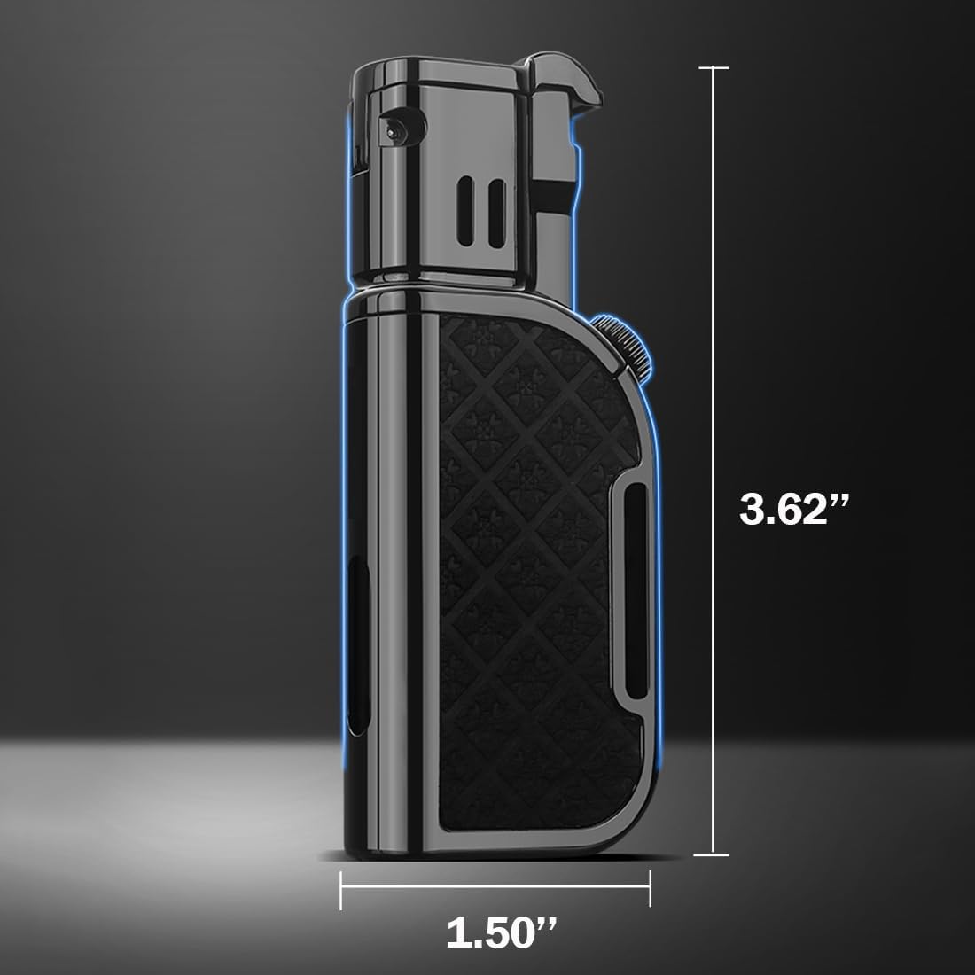 Honest Jet Torch Lighter, Soft/Jet Flame Switchable Lighters, Butane Refillable Lighter with Foldable Punch and Adjustable Flame Dial, Cool Lighters for Men/Husband (Fuel not Included)