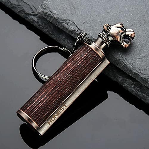 Honest Animal Shape Permanent Match, Waterproof EDC Fire Starter, 10000 Times Reusable Keychain Match Flint Fire Starter