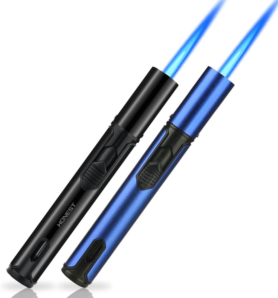Refillable Butane Torch Lighter – Single Jet Flame Perfect for Candles, Grills, BBQ, and Camping