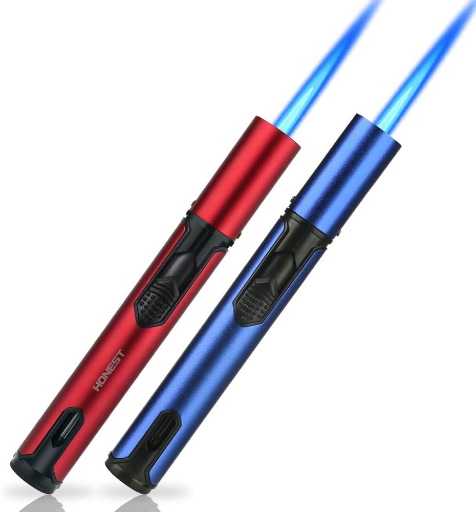 Refillable Butane Torch Lighter – Single Jet Flame Perfect for Candles, Grills, BBQ, and Camping