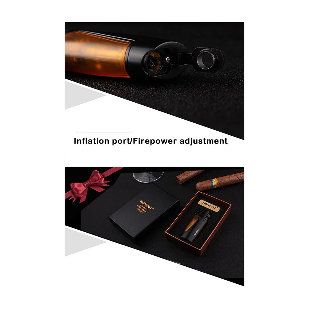 Honest Torch Windproof Lighters Adjustable Lighters Cigarros Refillable Easy to Use Lighter Portable Lighter Camping BBQ Kitchen