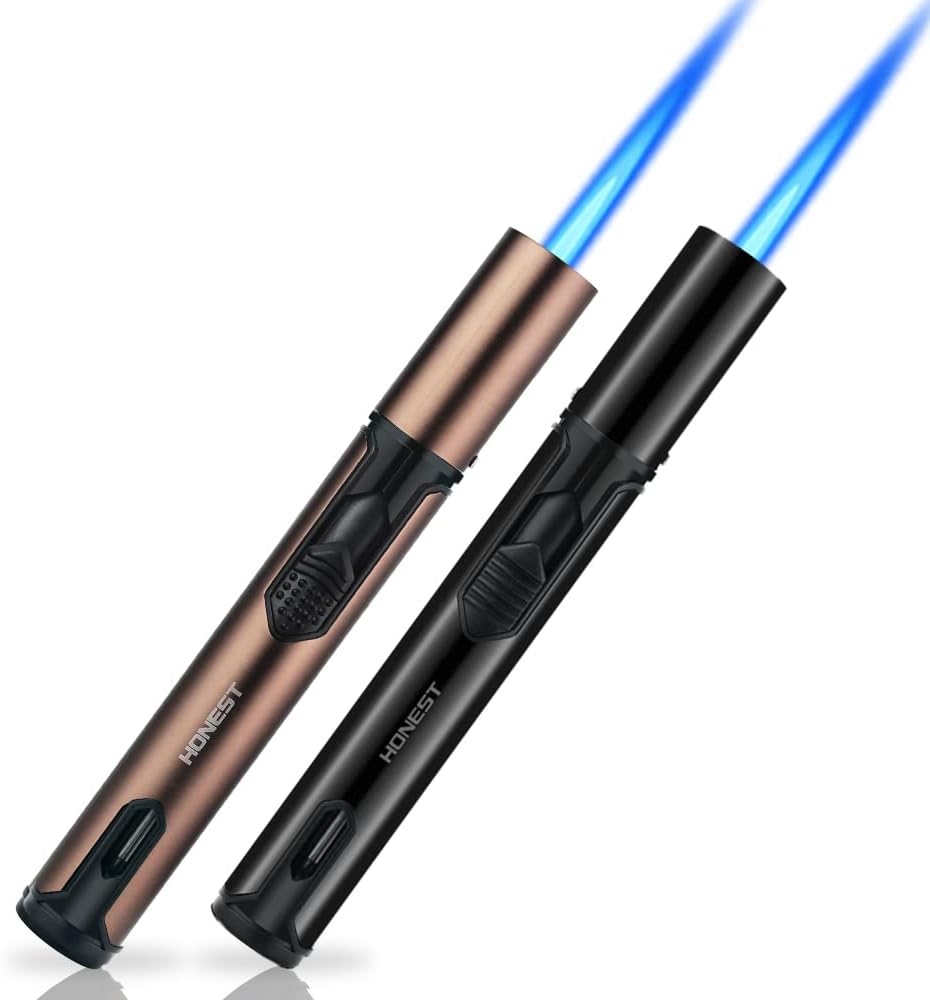 Refillable Butane Torch Lighter – Single Jet Flame Perfect for Candles, Grills, BBQ, and Camping