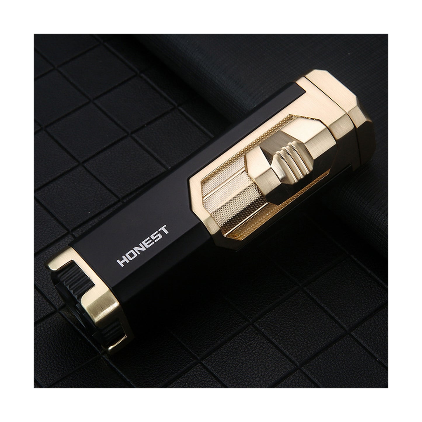 Honest Refillable Windproof Lighter, Quad Jet Flame Metal Igniter for Business Gifts & Cross-Border Promotion
