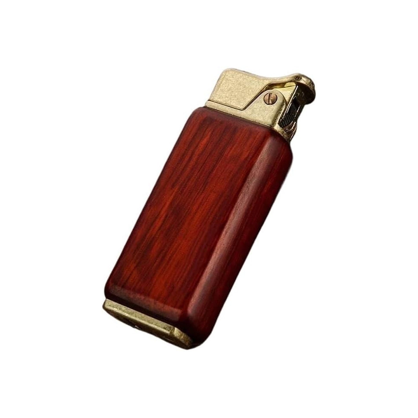 Honest Wood Vintage Antique Kerosene Lighter, Reusable Soft Flame Lighter Duct Cigarette Lighter with Wooden Box, Cool Flip Lighter for Men, Dads, Husbands Gift