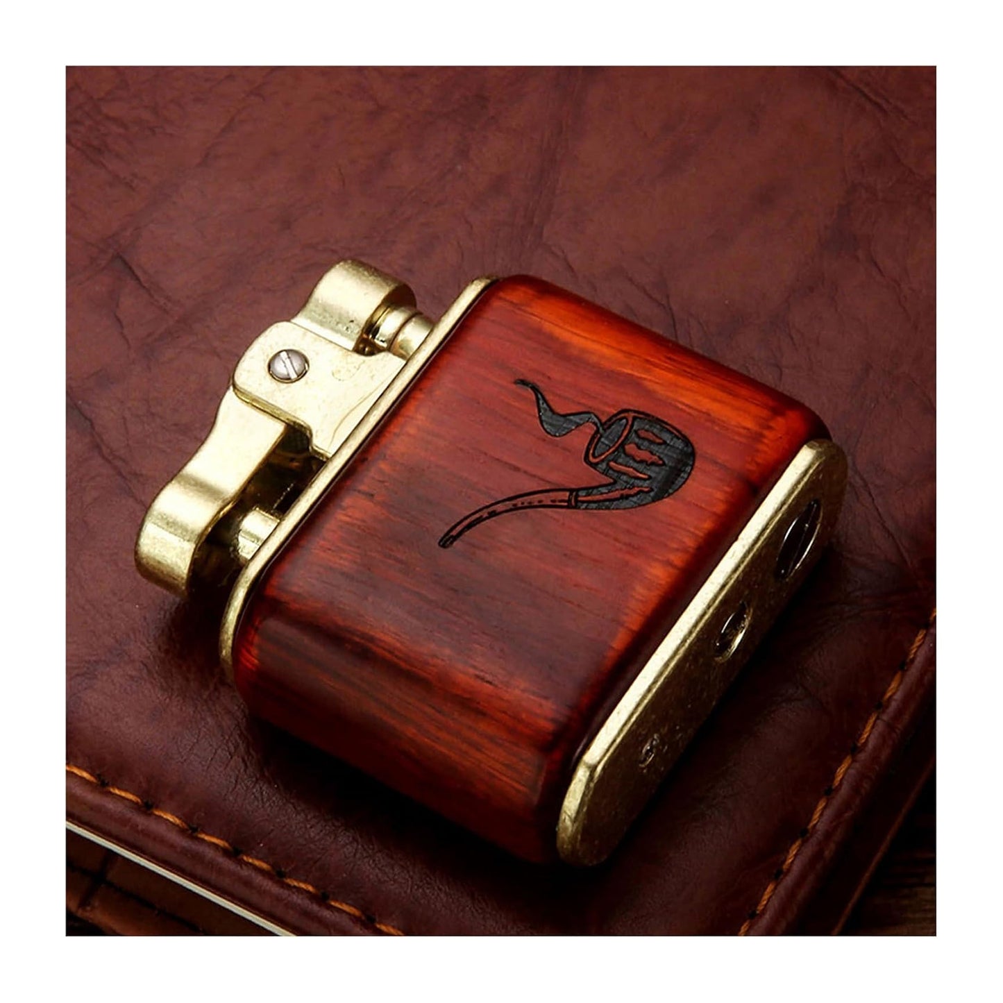 Honest Windproof Vintage Antique Trench Lighter, Old-Fashioned Refillable Metal Kerosene Lighters, Rocker Arm Petrol Oil Ignition and Adjustable Soft Flame Best Gift for to Father Husband