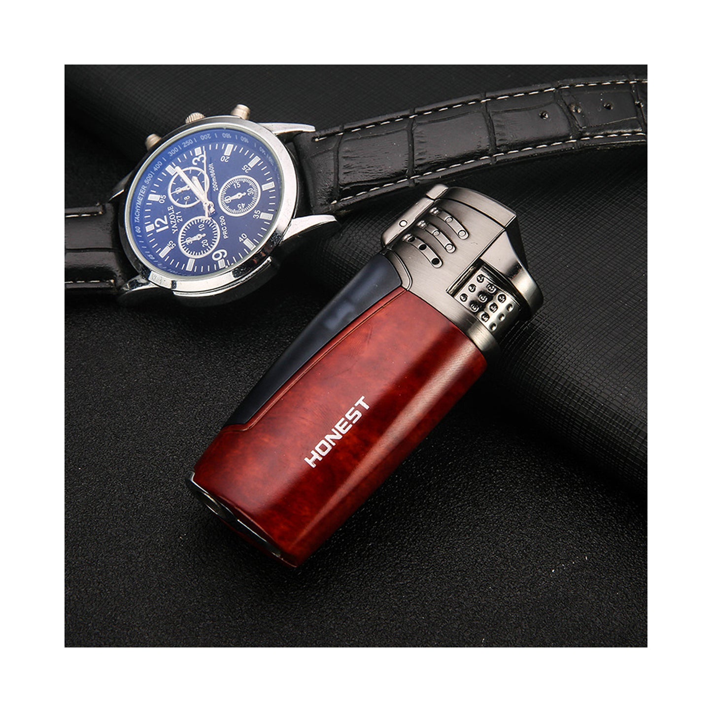 Honest Torch Windproof Lighters Adjustable Lighters Cigarros Refillable Easy to Use Lighter Portable Lighter Camping BBQ Kitchen