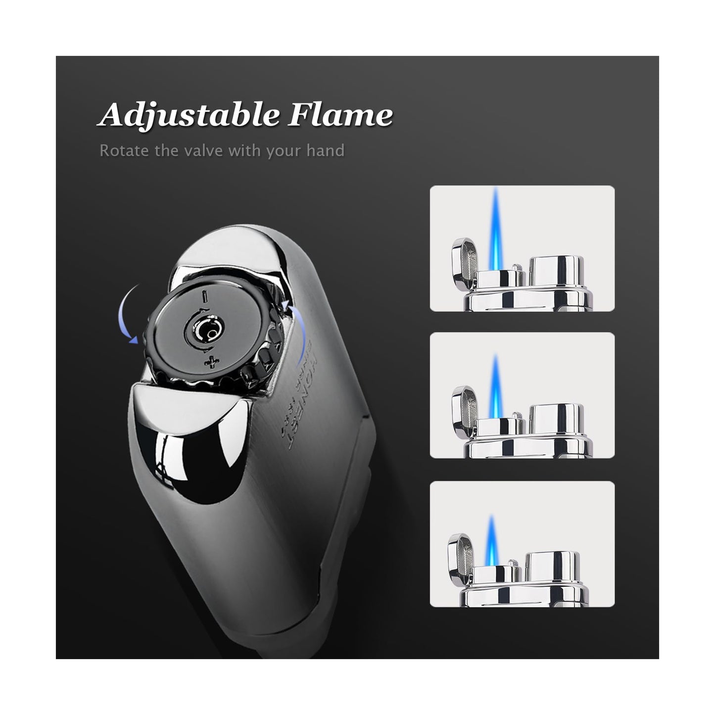 Honest Torch Lighter Butane Windproof Lighter Mens Gifts Lighter for Candle Camping Family Use