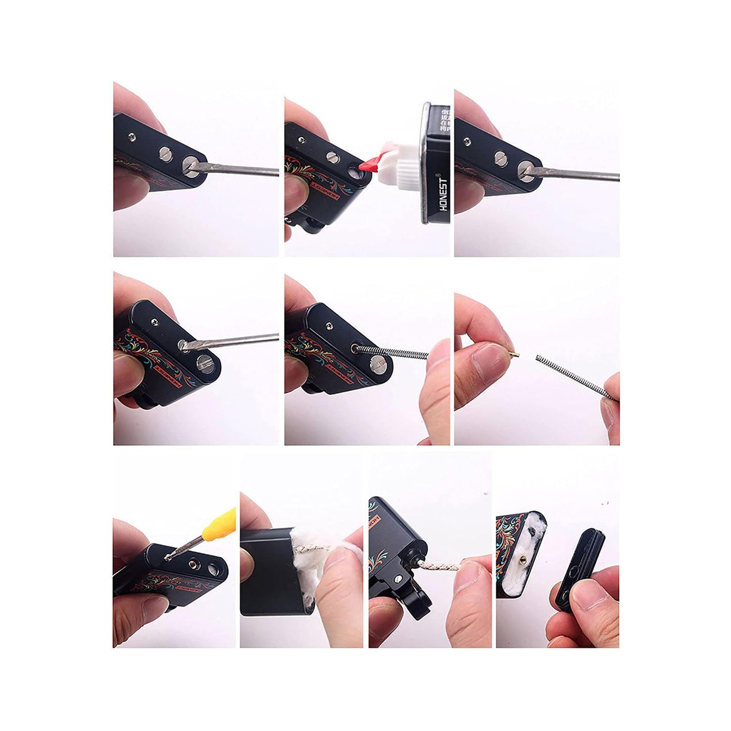 Honest Old-Fashioned Nostalgic Grinding Wheel Kerosene Lighter UV Printing Heavy Duty Vintage Oil Lighter (No Fuel)