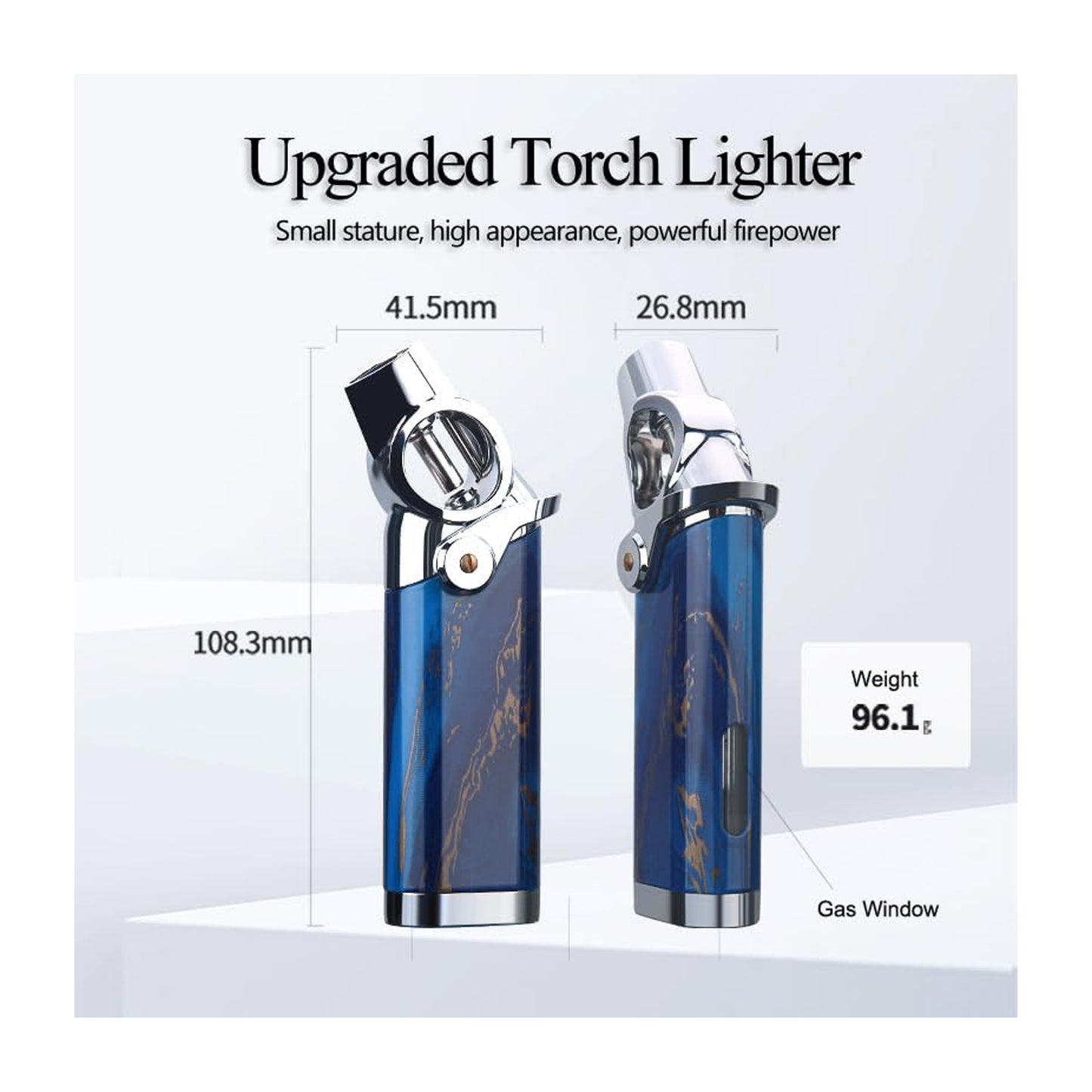 Honest Single Jet Flame Butane Lighters Refillable Torch Lighters Adjustable Gas Lighter Windproof Lighters Gift for Men BBQ Grill Camping