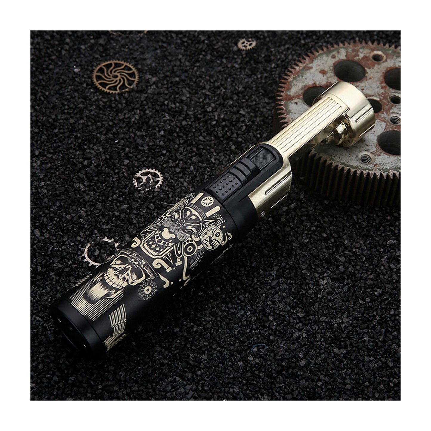 Honest Metal Windproof Blue Flame Torch Lighter Refillable Butane High Heat Outdoor Igniter