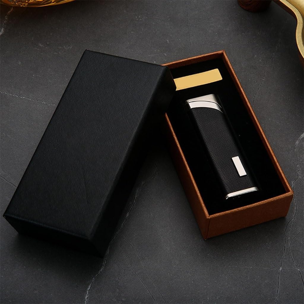 Honest Mini compact ultra-thin portable lighter, button lighter, butane metal lighter, windproof direct flame lighter
