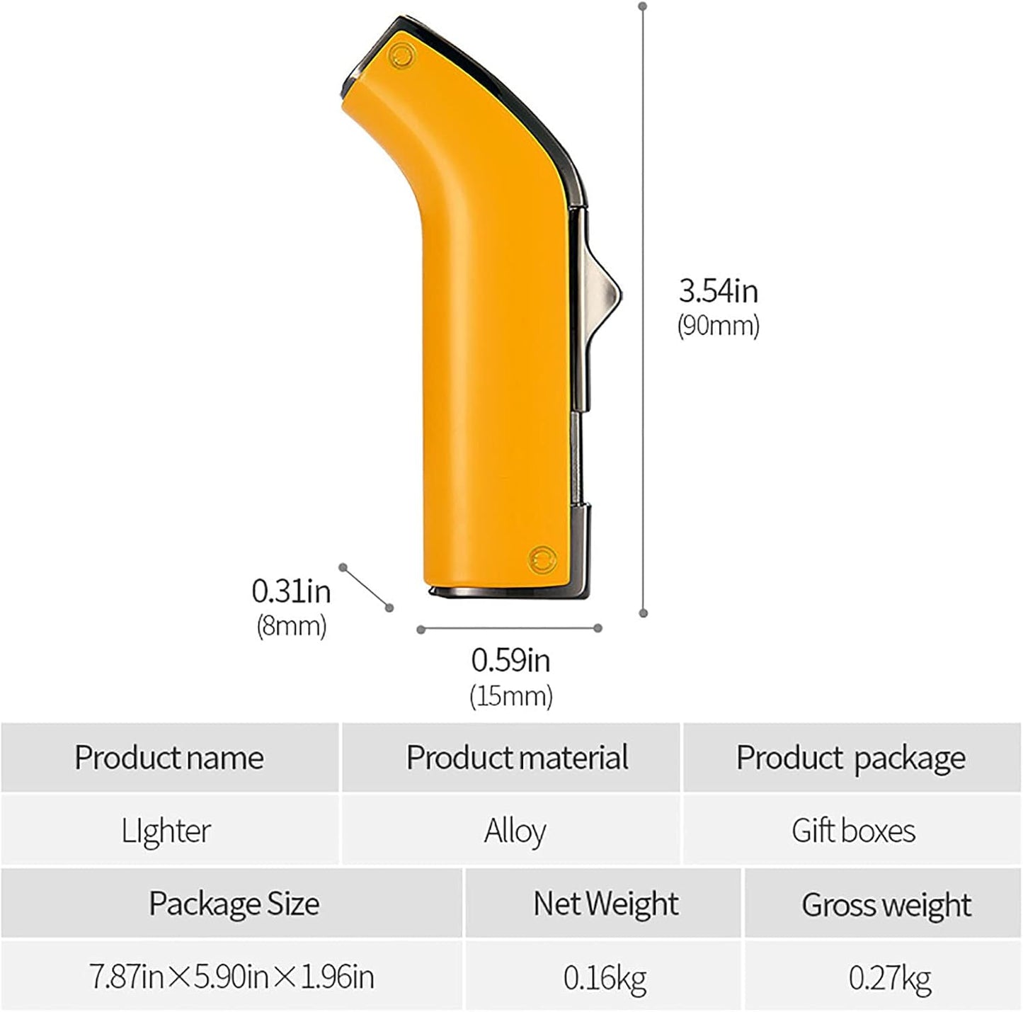 Honest Cigar Lighter Double Tube Windproof Metal Torch Refillable Portable Smoking Accessories for Kitchen BBQ Camping