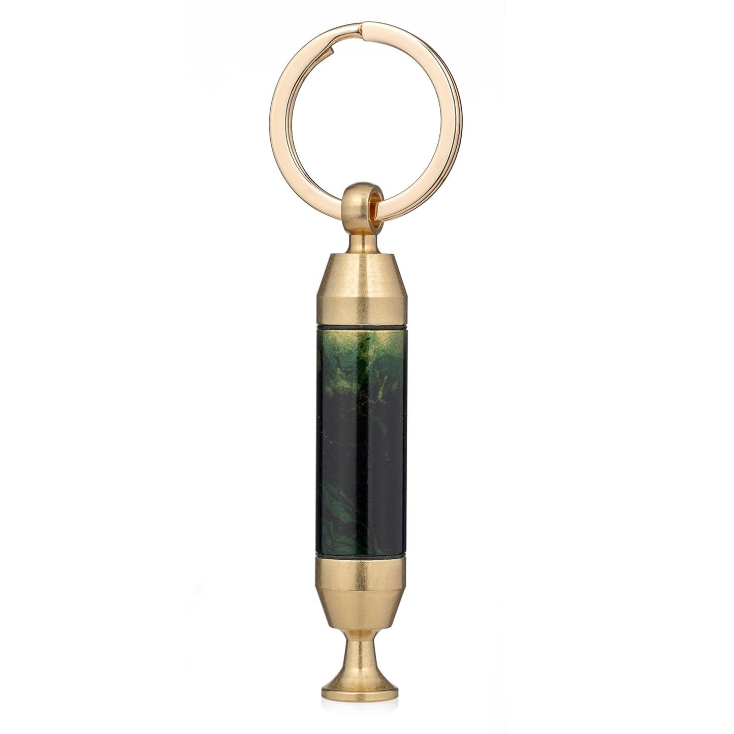 Honest Solid Brass 2-in-1 Cigar Punch Cutter Cigar Needle with Keychain, Cigar Draw Enhancer, Premium Cigar Accessories Tool