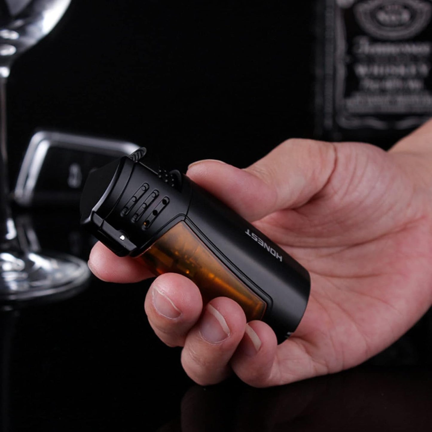 Honest Torch Windproof Lighters Adjustable Lighters Cigarros Refillable Easy to Use Lighter Portable Lighter Camping BBQ Kitchen